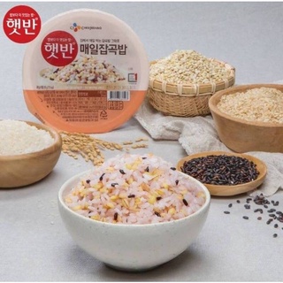 ข้าวผสมธัญพืชเกาหลีพร้อมทาน, ข้าวผสมธัญพืช, Cooked Korean five Grains ขนาด 210g., 210g.×3 ยี่ห้อ CJ