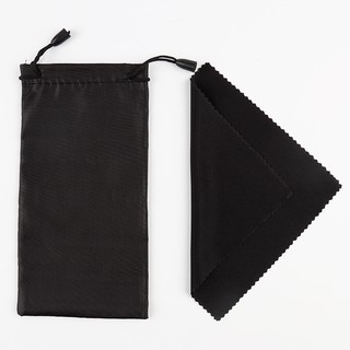 Fashion Black Glasses Bag Sunglasses Storage Bag Cleaning Cloth Protective Bag For Glasses