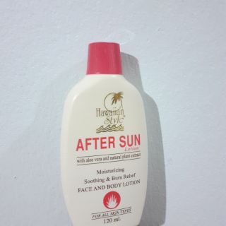 Hawaiian Style moisturizing Aftet sun Lotion โลชั่น บำรุงผิวหลังออกแดด ลดอาการผิวเบิร์น ผิวแห้งเสีย Aloe vera