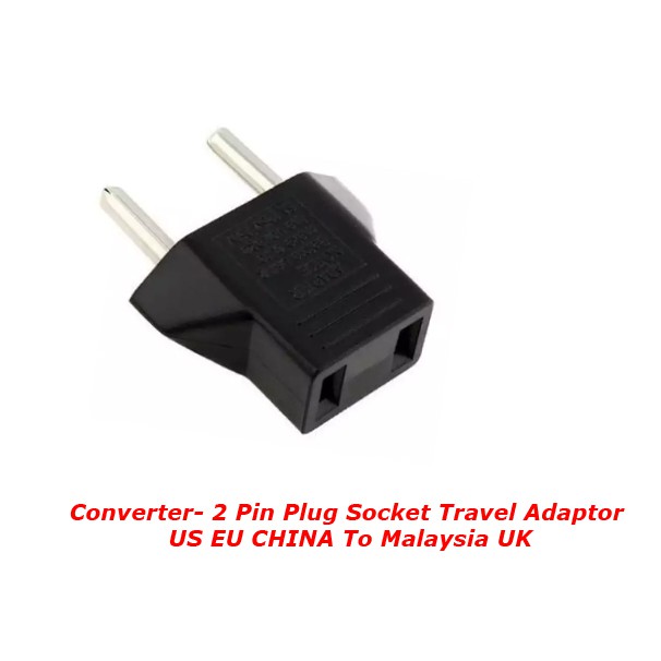 Converter- 2 Pin Plug Socket Travel Adaptor US EU To UK
