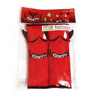 ลิขสิทธิ์แท้ คิดเดวิล แพ็คคู่ หุ้มเบลท์ รถยนต์ สีแดง Kid Devil Car Seat Belt Cover Shoulder Pad Pair Red