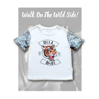 SS469 เสื้อเด็ก ลายเสือ Wild Side แขนปักเลื่อม (7ข/8ข/9ข/10ข)