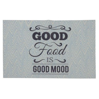 ที่รองภาชนะ แผ่นรองจาน GOOD MOOD สีขาว อุปกรณ์บนโต๊ะอาหาร ห้องครัวและอุปกรณ์ PLACEMAT GOOD MOOD WHITE