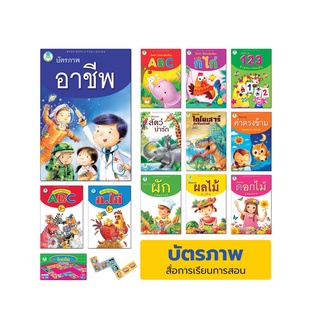 Book World Flash Card สื่อการเรียนรู้ บัตรภาพ อาชีพ ไทย-อังกฤษ 32 อาชีพ ในฝันของเด็ก (แยกเรื่องได้ 13 เรื่อง)
