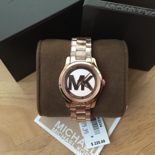 MK3334 Womens Mini Runway Rose Gold-tone Stainless Steel Bracelet Watch 33mm Mk3334