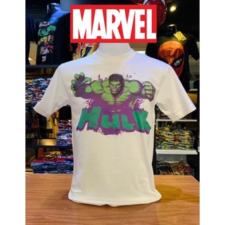 เสื้อยืดMarvel_ลิขสิทธิ์แท้ลายHulkสีขาว(mvx-011)