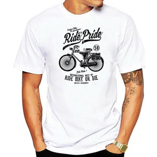 เสื้อยืดผ้าฝ้ายพิมพ์ลายขายดี ใหม่ เสื้อยืดแฟชั่น ลาย Ride With Pride 58 Cycle Biker Pushbike สําหรับผู้ชาย และผู้หญิง 20