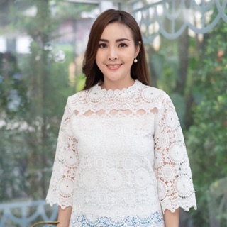 เสื้อลูกไม้แฟชั่นสวยๆ ผ้าเนื้อแน่สวย