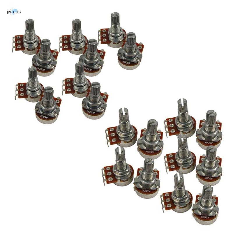 20 ชิ้นกีตาร์ขนาดเล็กหม้อ B500K Potentiometers สําหรับกีตาร์เบสชิ้นส่วน - 10 ชิ้น B500K และ 10 ชิ้น 