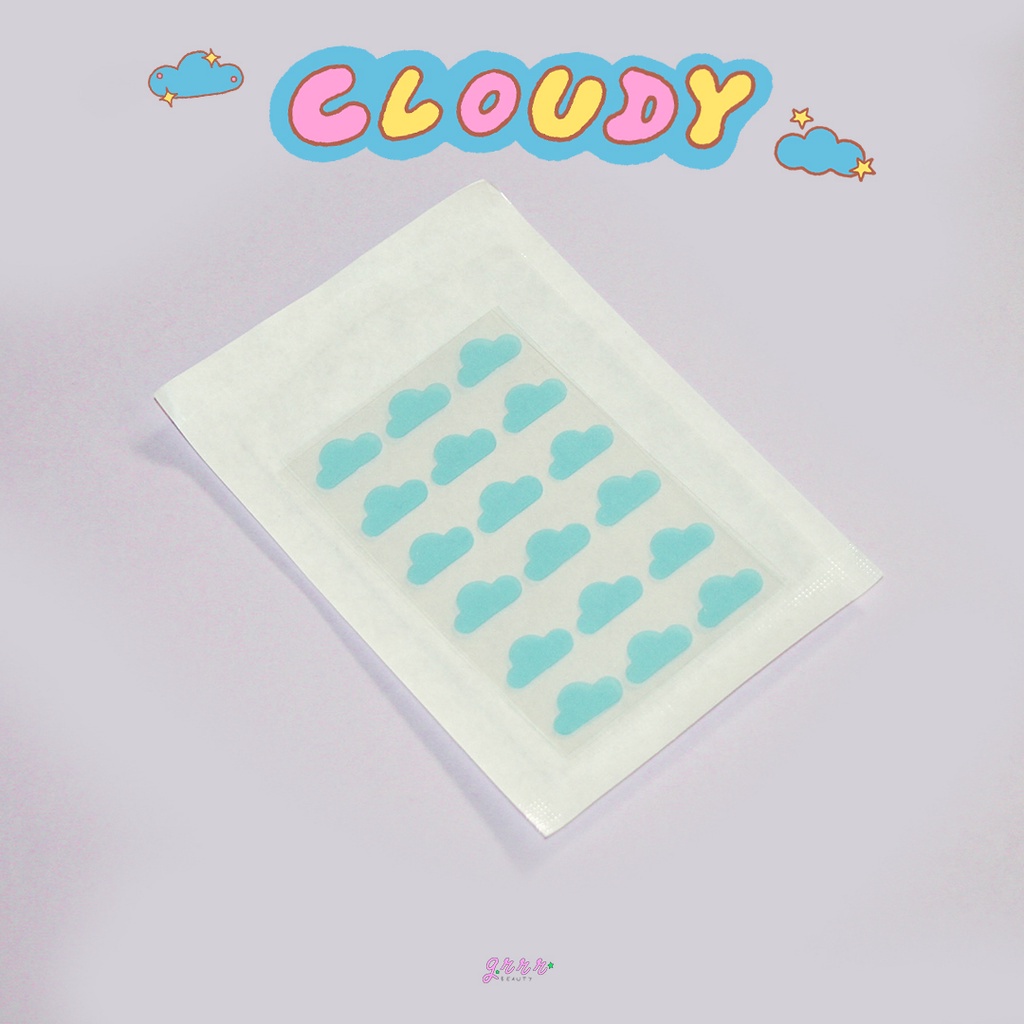 บ้าน❁∏✐แผ่นแปะสิวไฮโดรคอลลอยด์ grrrbeauty ลายก้อนเมฆ cloudy patch!