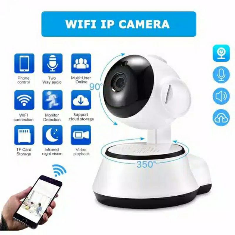 กล้องวงจรปิด SOPHISTICATED IP Camera Mini Wifi V380 Webcam 360 ROTATION ° กล้องซ่อนปลุกเสียงไร้สาย