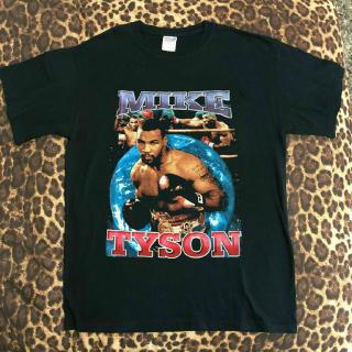 🌟พร้อมส่ง🌟เสื้อยืดcalandfashionGildan -   Mike Tyson Rap Tee T Shirt Double Sided Hip Hop Bay Club Boxing gildan reprint