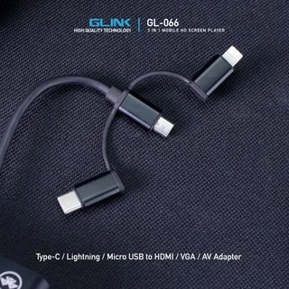 GLINK GL066 3 in 1 Mobile HD Screen Player to HDTV VGA Adapter อุปกรณ์ฉายภาพ ใช้ได้กับมือถือทุกรุ่น