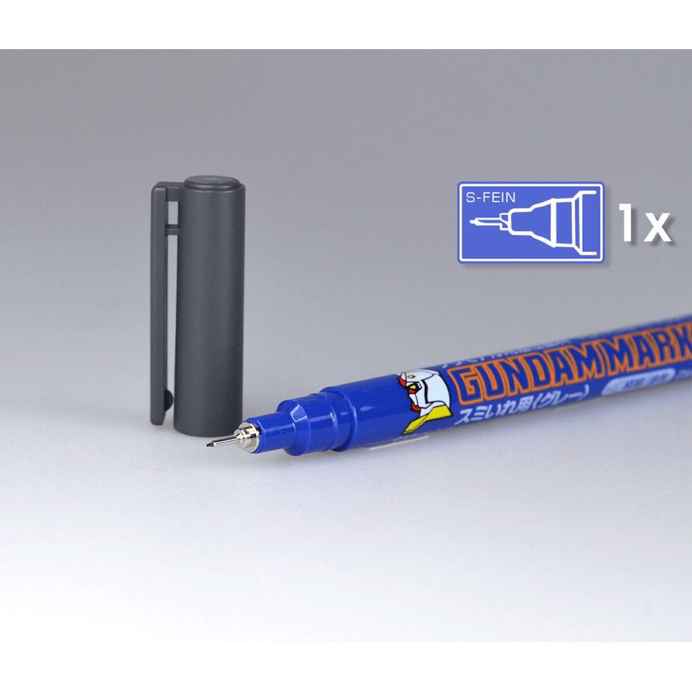 ปากกาตัดเส้นกันดั้มมาร์คเกอร์ GM02 GUNDAM MARKER LINER GRAY สีเทา