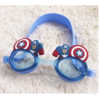 แว่นตาดำน้ำเด็ก แว่นตาว่ายน้ำเด็ก ลายกัปตันอเมริกา Captain America 💞 Smile Shop 💞