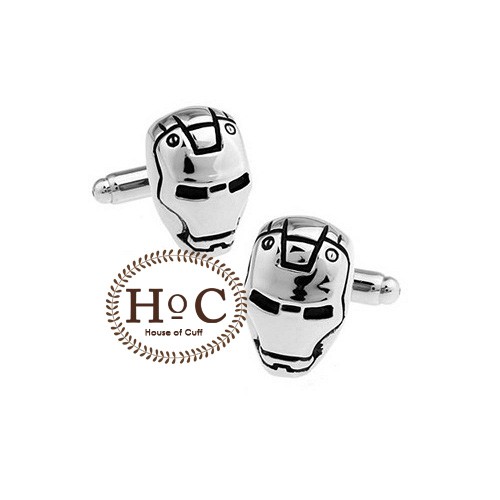 KEMEJA CUFFLINK CUFFLINKS FRENCH CUFF IRON HERO SILVER CUFFLINKS SHIRT