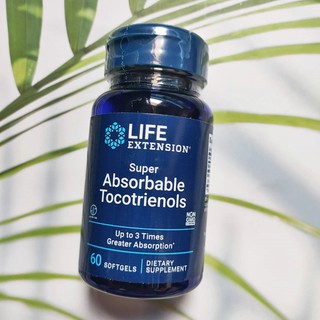 วิตามินอีจากน้ำมันปาล์มแดง SuperAbsorbable Tocotrienols 60 Softgels (Life Extension®)