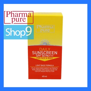 PHARMAPURE DAILY SUNSCREEN SPF50 PA+++ FOR FACE AND BODY (40G.) (EXP 09/23)