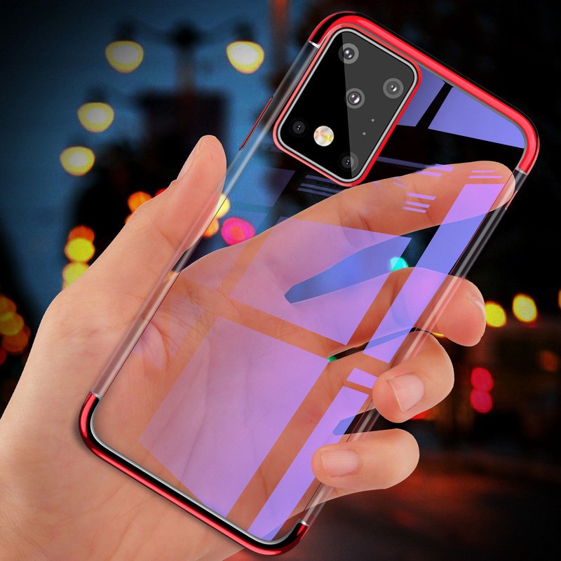 SAMSUNG GALAXY A80 A90 CASING SILICONE TPU PLATING ฝาหลัง