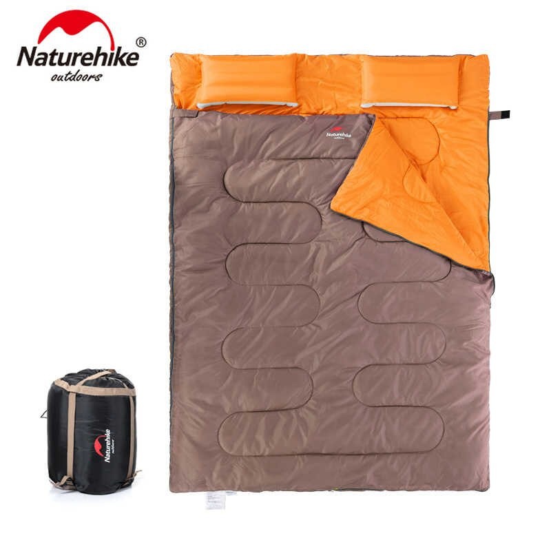 ถุงนอน Naturehike DOUBLE sleeping bag ถุงนอนคู่ มีหมอน รุ่น SD15M030-J