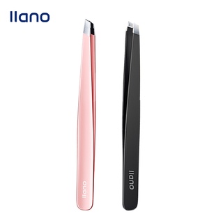 Llano 2 ชิ้น คิ้ว แหนบ ขน ดึง สเตนเลส ตา คิ้ว คลิป กําจัดขนตา เครื่องมือแต่งหน้า สีชมพูและสีดํา