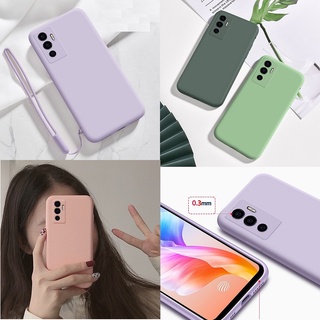 Soft Silicone เคส Vivo V23e Soft Case+Lanyard เคสซิลิโคน Vivo V23e X60 Pro X70 Pro Soft Cover Vivo V23e เคสโทรศัพท์