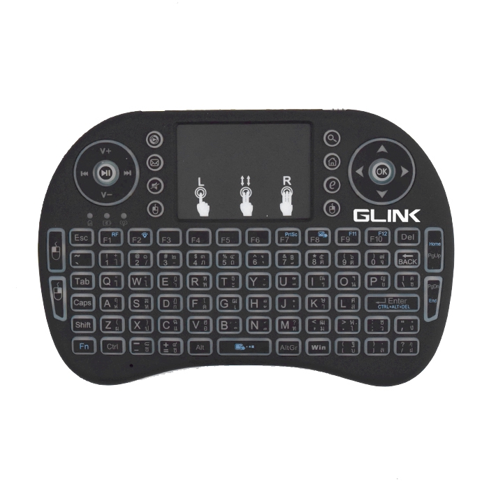 GLINK Mini Keyboard 2.4 Ghz Touchpad รุ่น GKB-220 มีพิมพ์ภาษาไทยบนตัว