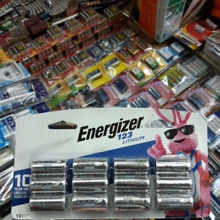 (แพค12ก้อน Made in USA) ถ่าน Energizer CR123, DL123 Lithium 3V แพค12ก้อน ของใหม่ ของแท้