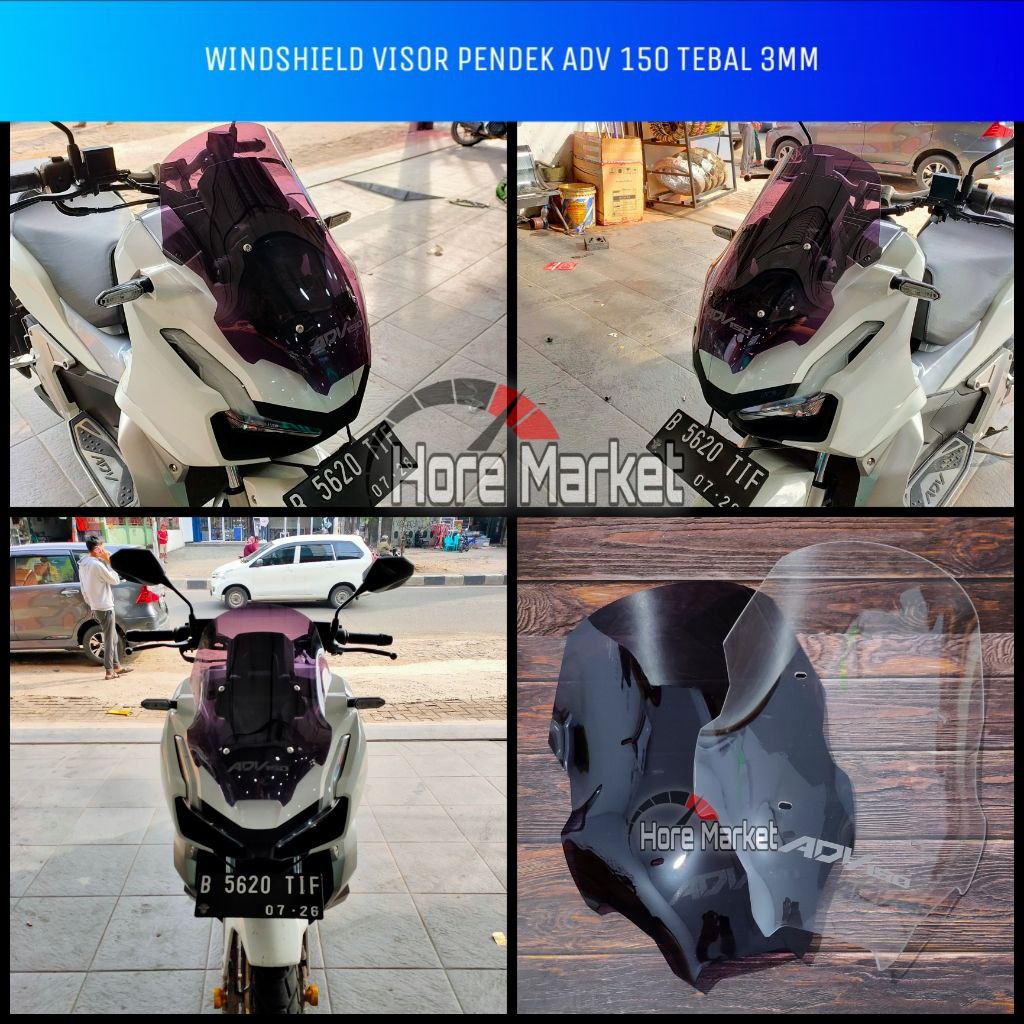 HONDA ADV 150 VISOR SHORT MODEL 3MM THICKNESS WINDSHIELD ADV 150