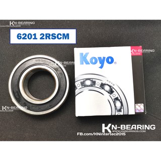 6201 2RSCM ยี่ห้อ KOYO  Deep groove ball bearing ขนาด 12*32*10 62012RSCM 6201RS 62012RS ลูกปืนล้อ