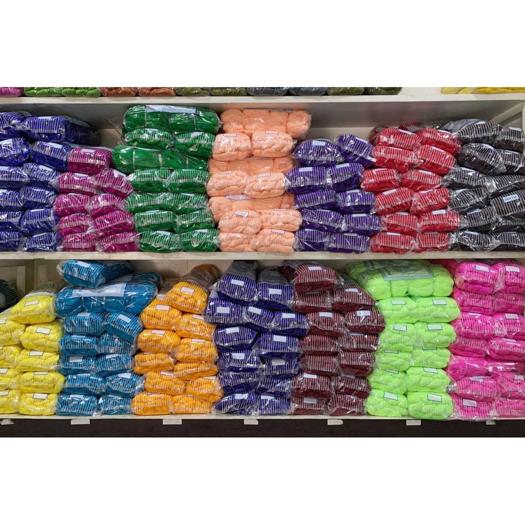 ไหมประดิษฐ์ สีต่างๆ สีฟอกขาว และสีขาวธรรมดา ตราช้างคู่