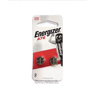 พร้อมส่ง&gt; ถ่านกระดุม Energizer A76 / LR44 แพค 2 ก้อน ของแท้