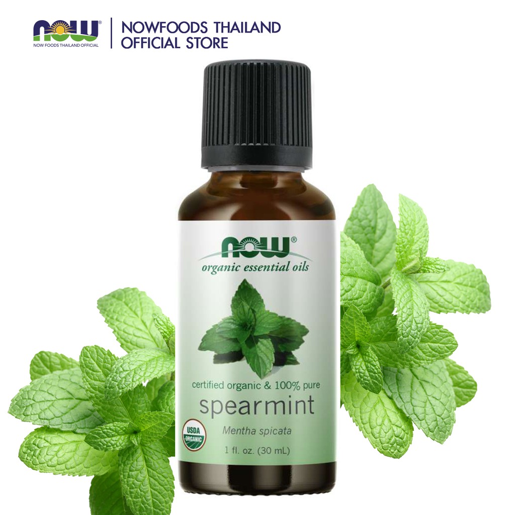 Now Spearmint Essential Oil Organic 30 Ml 100 Pure น้ำมันหอมระเหย กลิ่น