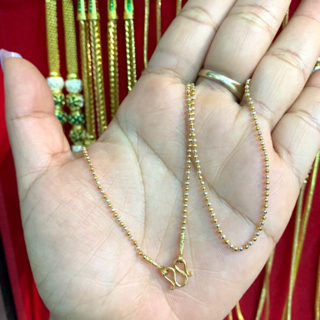 สร้อยคอ2กษัตริย์ ขนาดจิ๋ว  งานL.D.แท้ (1-2มิล) เด็กใส่ได้ค่ะ