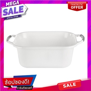 กะละมังเหลี่ยม PLIM 31x15cm สีขาว อุปกรณ์ซักผ้า SQUARE BASIN PLIM 31X15cm WHITE อุปกรณ์และผลิตภัณฑ์ซักรีด