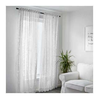 BORG ผ้าม่านโปร่ง 1 คู่ Sheer curtains, 1 pair 145*250 cm (ขาว)