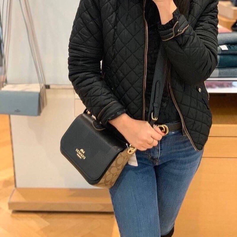 COACH SMALL JES MESSENGER IN SIGNATURE CANVAS (COACH F80614) 🔻SIZE : 9" (L) x 6" (H) x 3" (W) 🔻COLOR