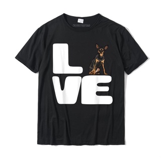 เสื้อยืด ผ้าฝ้าย พิมพ์ลาย Love My Miniature Pinscher Dog Lover แฟชั่นฤดูร้อน สําหรับผู้ชาย