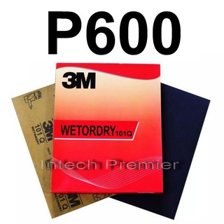 กระดาษทรายน้ำ 9"x11" (100 แผ่น) 3M 101Q 3M Wetordry Sandpaper เบอร์ 600