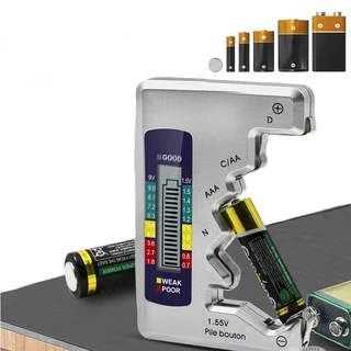 Kiprun เครื่องทดสอบแบตเตอรี่ดิจิตอลจอแสดงผล LCD AA/AAA/9 V/C/D/N 1.5 V ปุ่มเซลล์แบตเตอรี่ความจุตรวจสอบเครื่องตรวจจับความจุเครื่องมือวินิจฉัย