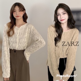 ZARZ.SHOP🍑พร้อมส่ง*เสื้อไหมพรมคอวีสไตย์เกากลี8K18