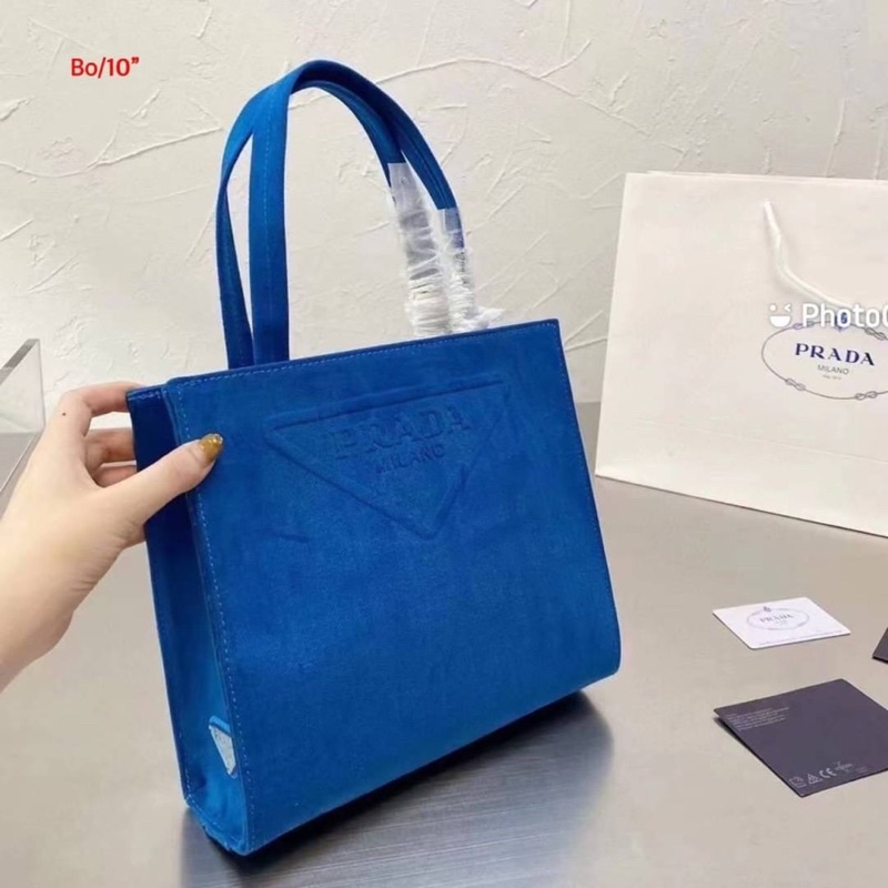 กระเป๋า PRADA DRILL TOTE BAG งานมิลเลอร์ 1:1 พร้อมส่ง | Shopee Thailand