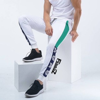 FABBOZ Side Logo Active Pants in white