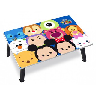 [ ฟรี ลูกบอลชายหาด ] โต๊ะญี่ปุ่น พับ ขนาด 40x60 ซม. ลายการ์ตูนซูมซูม Tsum Tsum (B) ลายสิขสิทธิของแท้