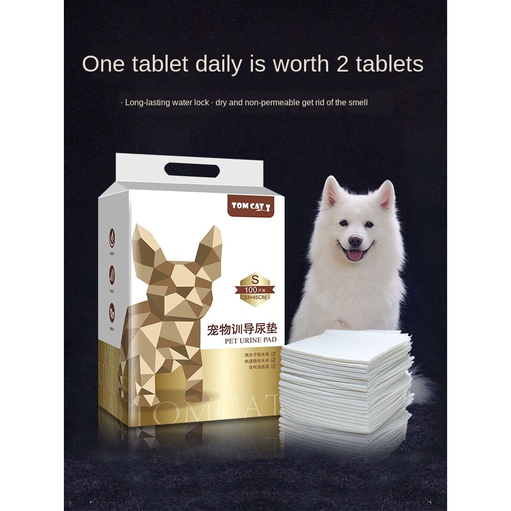 Dog deodorized plus thick diaper absorbent pad Teddy urine not wet cat diapers 100 pieces of