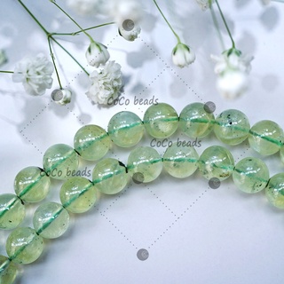 Prehnite ลูกปัดหินธรรมชาติ ทรงกลม สําหรับทําเครื่องประดับ DIY