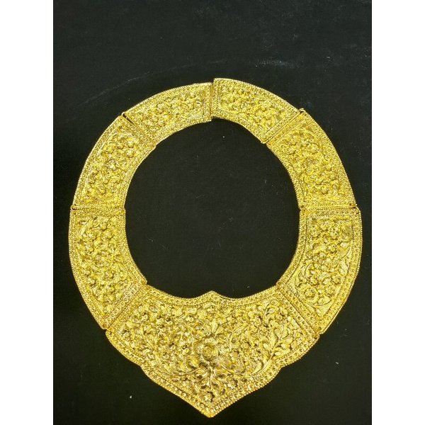 กรองคอ สร้อยคอ โบราณเครื่องประดับชุดไทย งานโลหะทอง เงินรมดำ