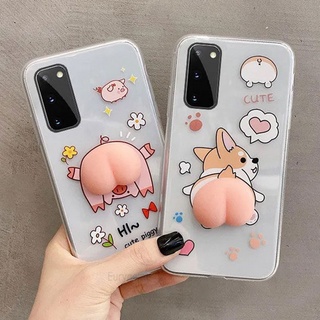 เคสใส ลายการ์ตูนก้น 3D สําหรับ Motorola Moto G9 Plus G8 Play G100 G20 G30 G50 G60 G40 Fusion Edge S G Styus 2021