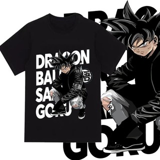 การพิมพ์ฝ้ายเสื้อยืด การ์ตูนแบรนด์น้ำ Dragon Ball Vegeta Monkey King High Street ins อุปกรณ์ต่อพ่วงการพิมพ์ฤดูใบไม้ผลิแล