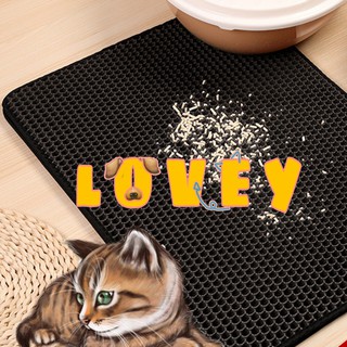 🐾lovey🐾แผ่นดักทรายแมว  แผ่นดักทรายข้น เบาะรองนั่งแบบสองชั้นสำหรับสัตว์เลี้ยง